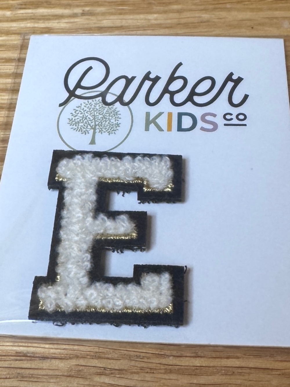 New Parker Kids Co Patch Letter "E" 1 1/2 In DIY Sewing Embroidered Patch Cute